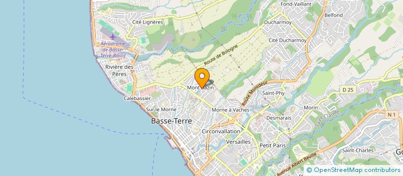 localisation de l'entreprise GUAD-COORDONATEUR.SECURITE.PROTECTION.SANTE.INGENIERIE  BASSE-TERRE