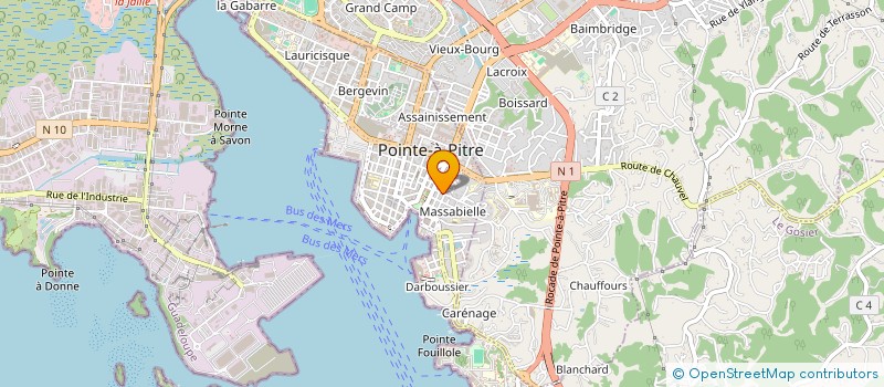 localisation de l'entreprise GUADELOUPE CONCEPTION ELECTRIQUE à POINTE-A-PITRE