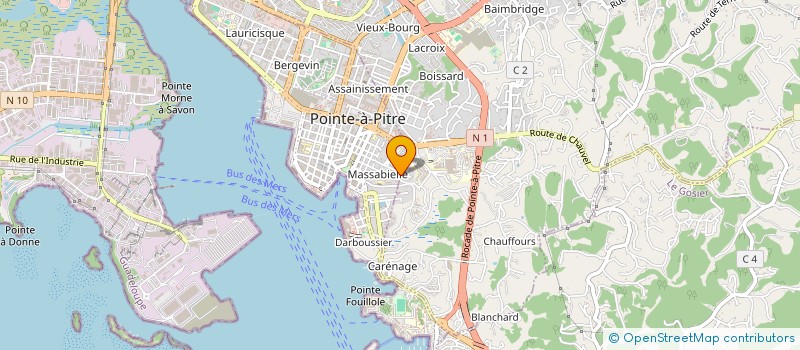 localisation de l'entreprise GUADELOUPE DEMARQUE SECURITE PRIVEE à POINTE-A-PITRE