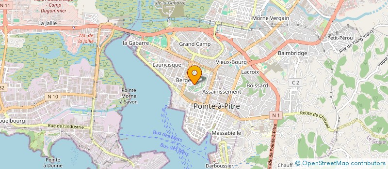 localisation de l'entreprise GUADELOUPE ENTREPRISES MISSION EXCELLENCE à POINTE-A-PITRE