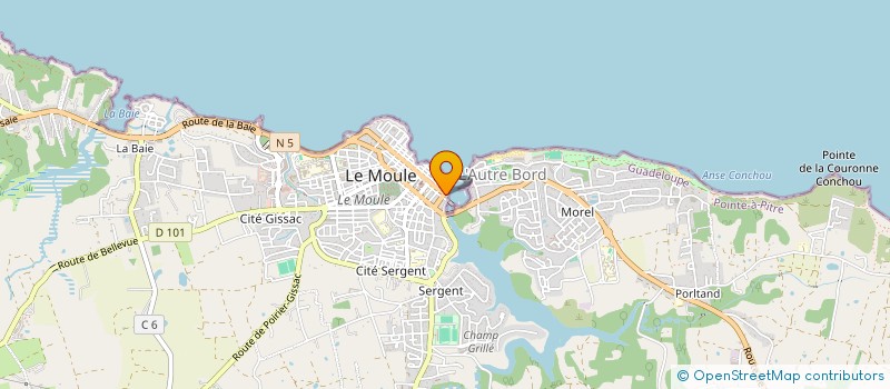 localisation de l'entreprise GUADELOUPE FOREVER à LE MOULE