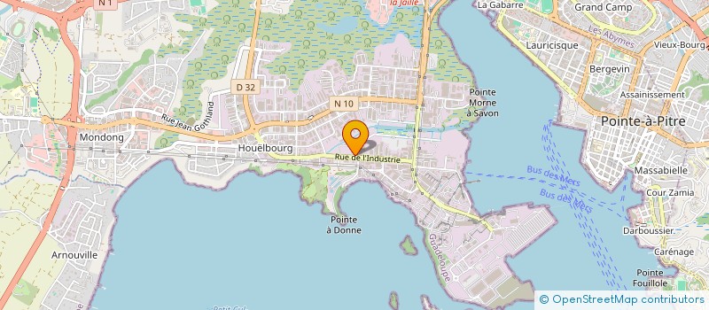 localisation de l'entreprise GUADELOUPE INTER-CONTACT  BAIE-MAHAULT