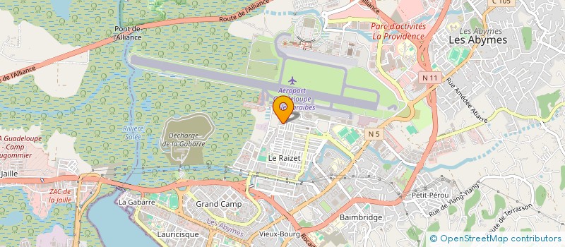 localisation de l'entreprise GUADELOUPE LUXURY  LES ABYMES