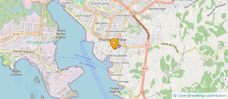 localisation de l'entreprise GUADELOUPE MULTI-SERVICES à POINTE A PITRE