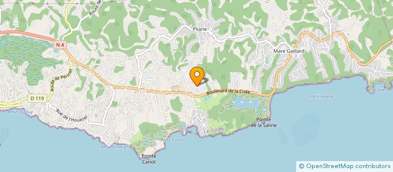 localisation de l'entreprise GUADELOUPE MULTI TRAVAUX PRESTATIONS à LE GOSIER