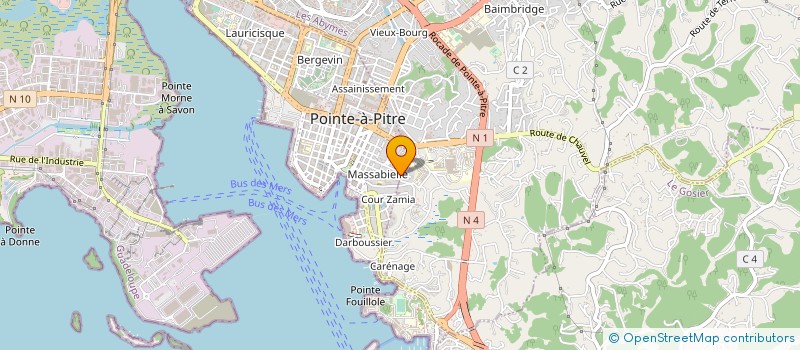 localisation de l'entreprise GUADELOUPE SECURITE PRIVEE à POINTE-A-PITRE