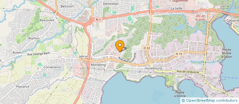 localisation de l'entreprise GUADELOUPE UNITED, FACILITATEURS D'EXCELLENCE  BAIE-MAHAULT