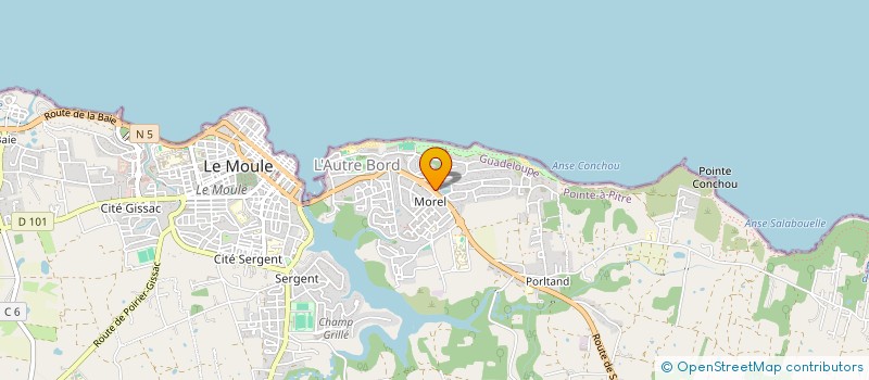 localisation de l'entreprise GUADELOUPETECH à LE MOULE