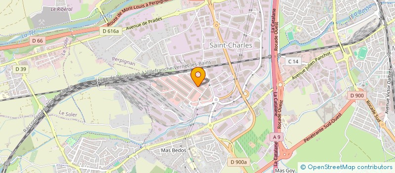localisation de l'entreprise GUANTER RODRIGUEZ à PERPIGNAN