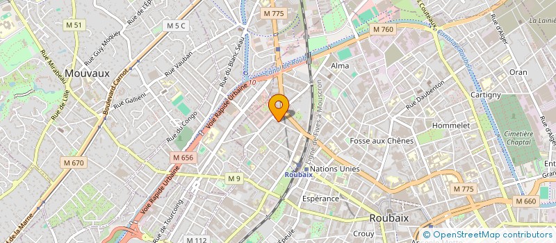 localisation de l'entreprise GUAQUIERE ARTHUR ET MARIE FRANCOISE à ROUBAIX