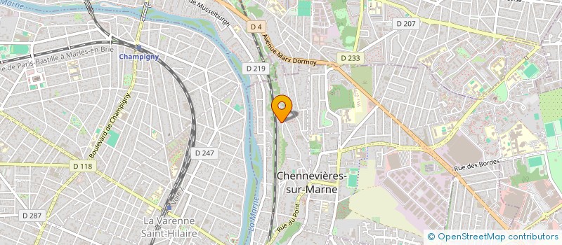 localisation de l'entreprise GUARDA BTP à CHENNEVIERES-SUR-MARNE