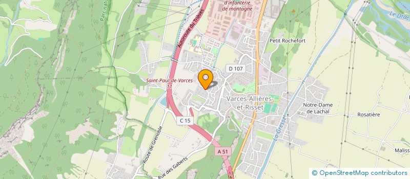 localisation de l'entreprise GUEDINEZ 2002 à VARCES-ALLIERES-ET-RISSET