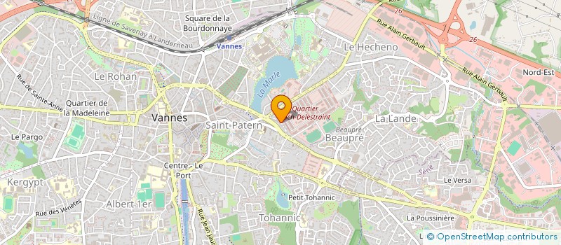 localisation de l'entreprise GUEGUIN SEBASTIEN à VANNES