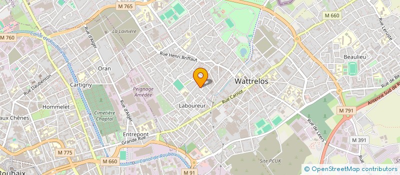 localisation de l'entreprise GUEHAM  WATTRELOS