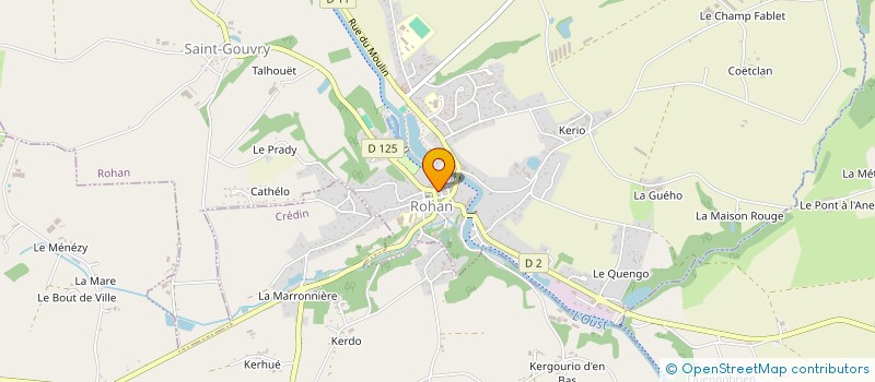 localisation de l'entreprise GUEHENNEUX-RICOLLEAU à ROHAN