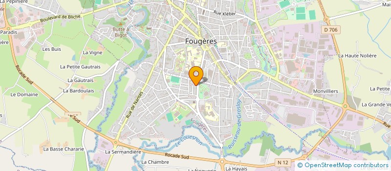 localisation de l'entreprise GUEHENNO  FOUGERES