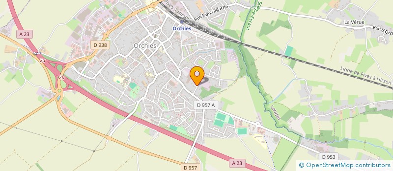 localisation de l'entreprise GUEL IMMOBILIER à ORCHIES