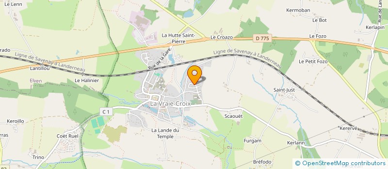 localisation de l'entreprise GUELAH  LA VRAIE-CROIX