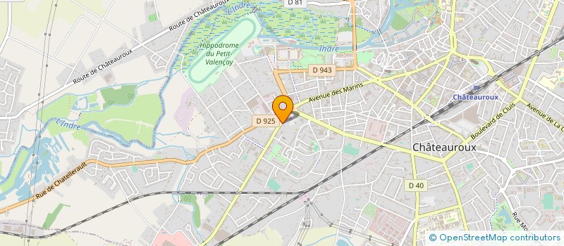localisation de l'entreprise GUELUPA à CHATEAUROUX