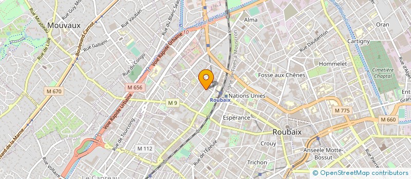 localisation de l'entreprise GUELUY à ROUBAIX
