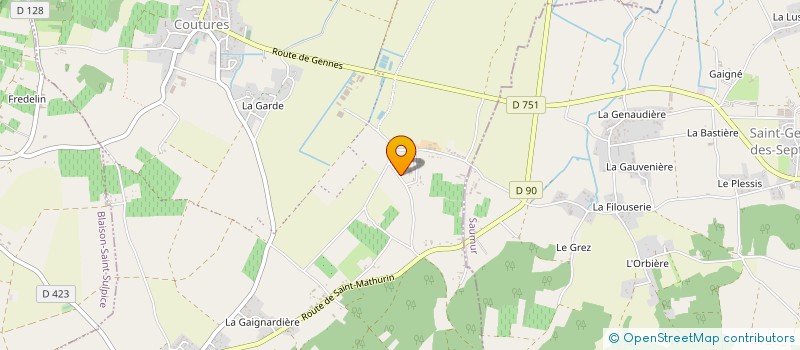 localisation de l'entreprise GUEMAS AXEL à BRISSAC LOIRE AUBANCE