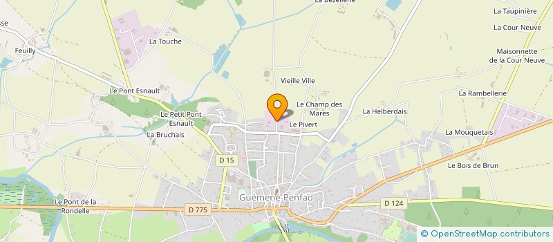 localisation de l'entreprise GUEMENE CONFECTION à GUEMENE-PENFAO