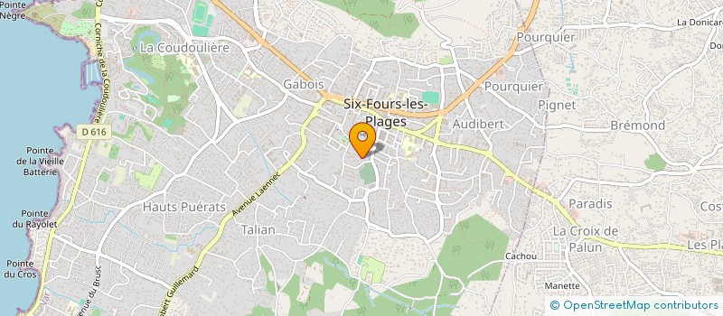 localisation de l'entreprise GUEN'S PATRIMOINE à SIX-FOURS-LES-PLAGES