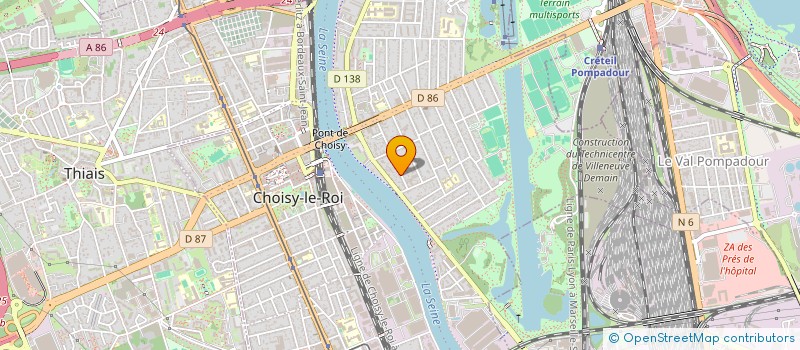 localisation de l'entreprise GUENDOUL PSYCHOLOGUE  CHOISY-LE-ROI