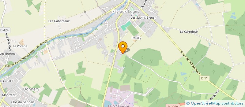 localisation de l'entreprise GUENEAUS PRO SAS à FAY-AUX-LOGES
