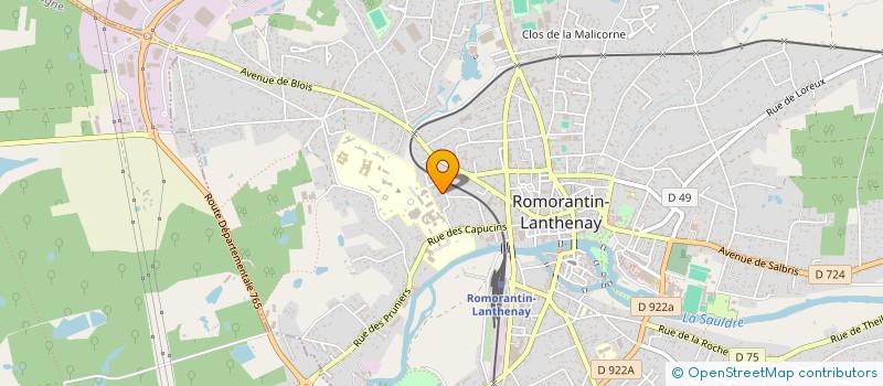 localisation de l'entreprise GUENEAUX  ROMORANTIN-LANTHENAY