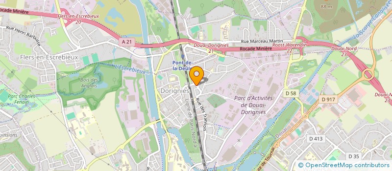 localisation de l'entreprise GUENFOUD à DOUAI