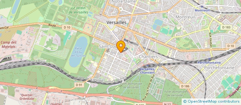 localisation de l'entreprise GUENNIFA DUCHENE à VERSAILLES