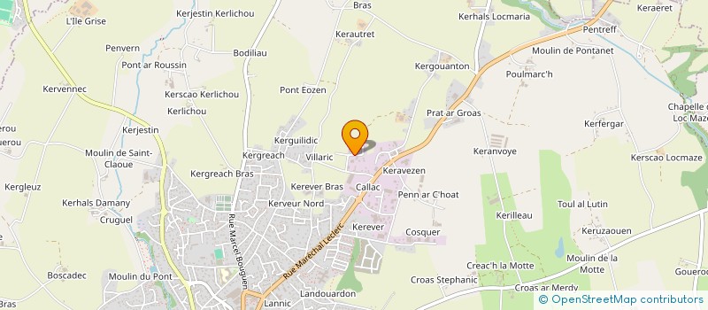 localisation de l'entreprise GUENNOC MAOUT TRANSPORTS à PLABENNEC