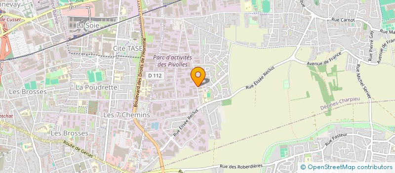 localisation de l'entreprise GUENOT LES BRUYERES  DECINES-CHARPIEU