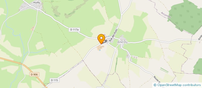 localisation de l'entreprise GUENOT NICOLAS  ALLEREY