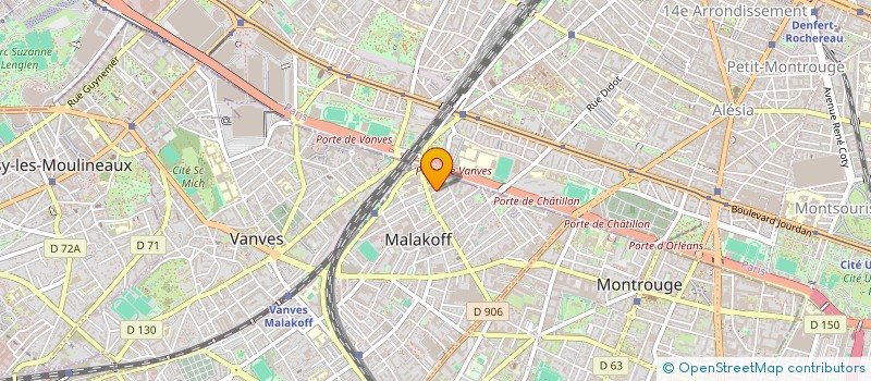 localisation de l'entreprise GUEPARD PRODUCTIONS à MALAKOFF