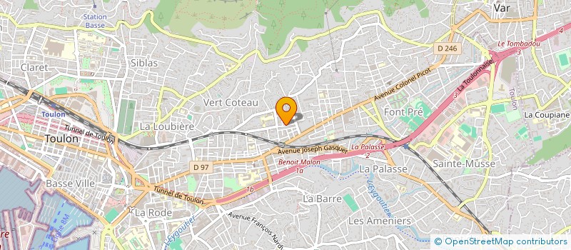 localisation de l'entreprise GUEPRATTE  TOULON