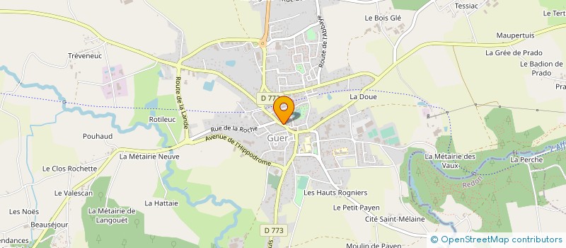 localisation de l'entreprise GUER OPTIC à GUER