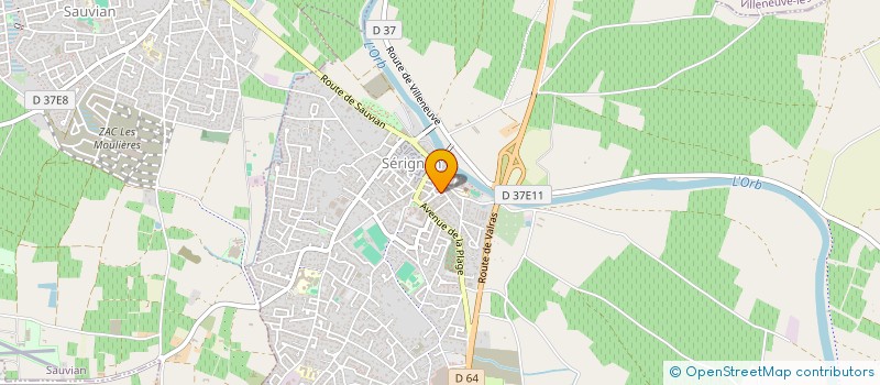 localisation de l'entreprise GUERBER INGENIERIE à SERIGNAN