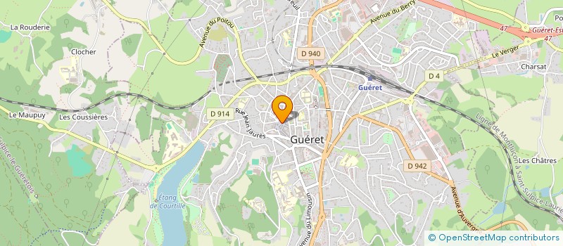 localisation de l'entreprise GUERET à GUERET
