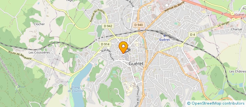 localisation de l'entreprise GUERET ACTION CULTURELLE à GUERET