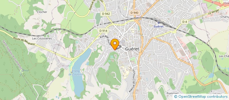 localisation de l'entreprise GUERET TEAM TENNIS 23 à GUERET