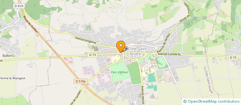 localisation de l'entreprise GUERFI IMMO  LA COTE-SAINT-ANDRE