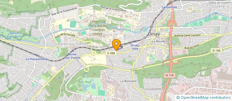 localisation de l'entreprise GUERI ET FILS à ORSAY