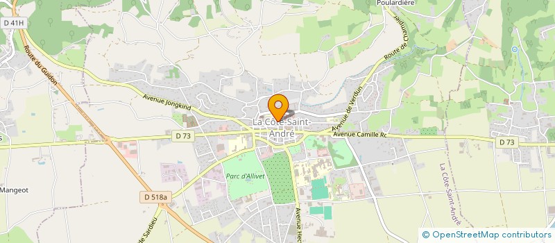 localisation de l'entreprise GUERIN à LA COTE-SAINT-ANDRE