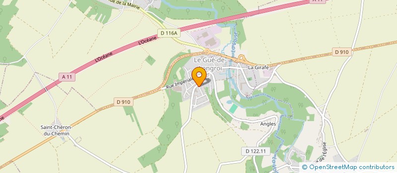 localisation de l'entreprise GUERIN à LE GUE DE LONGROI