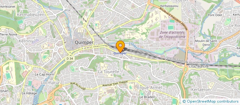 localisation de l'entreprise GUERIN  QUIMPER