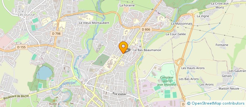 localisation de l'entreprise GUERIN  FOUGERES