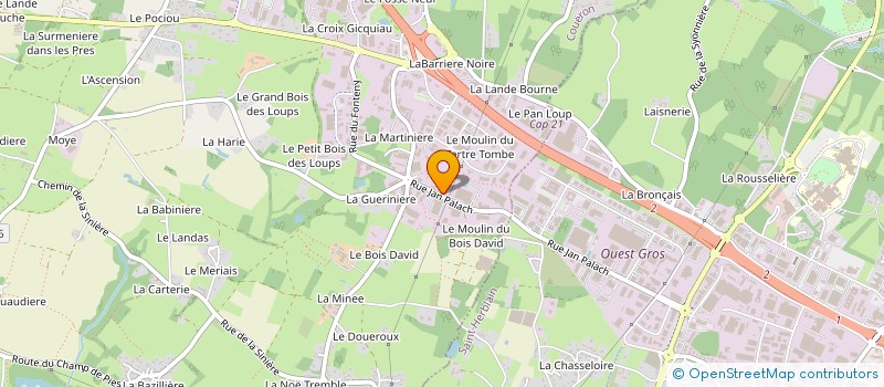 localisation de l'entreprise GUERIN CORPORATE FINANCE (GCF) à COUERON