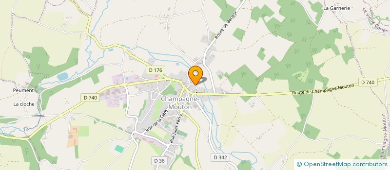 localisation de l'entreprise GUERIN DUSSUTOUR  CHAMPAGNE-MOUTON